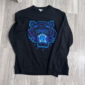 Kenzo Paris Black Tiger Crewneck Sweatshirt - Size S